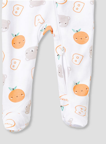 Juniors Round Neck Footed Sleepsuit with Fun Print - Cotton - Long Sleeves-baby-boys-clothing-nightwear-sleepsuits-image-4