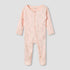 Juniors Round Neck Sleepsuit with Closed Feet - Cotton - Long Sleeves - Pink / 12-18 mths