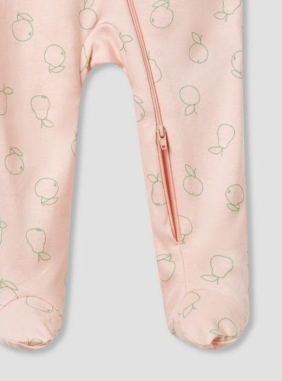 Juniors Round Neck Sleepsuit with Closed Feet - Cotton - Long Sleeves-baby-girls-clothing-nightwear-sleepsuits-image-4