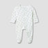 Juniors Round Neck Footed Sleepsuit with Floral Print - Cotton - Long Sleeves - Green / 12-18 mths