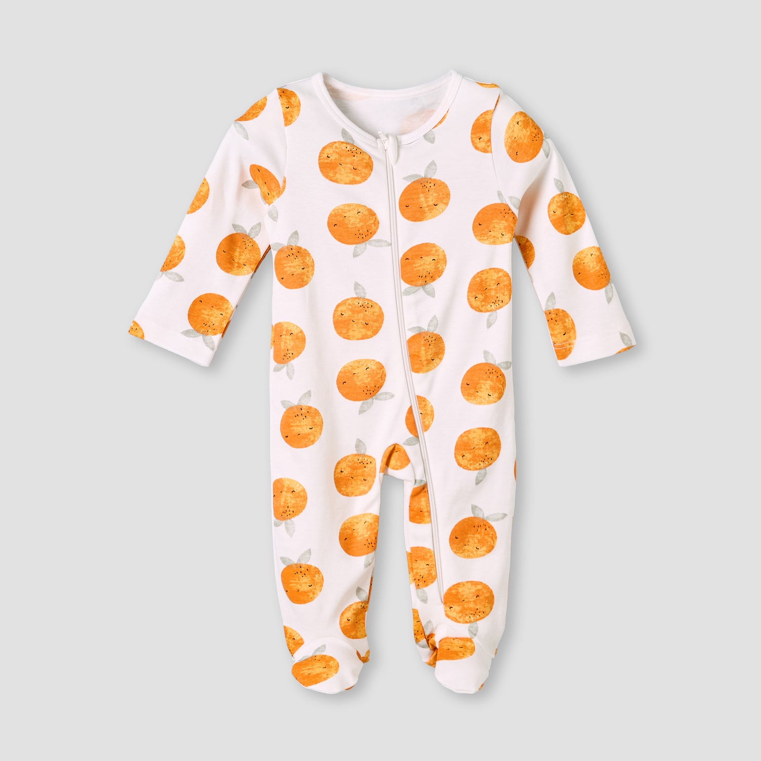 Pack of 3 Juniors Cotton Round Neck Long Sleeves Sleepsuit with Zip Closure