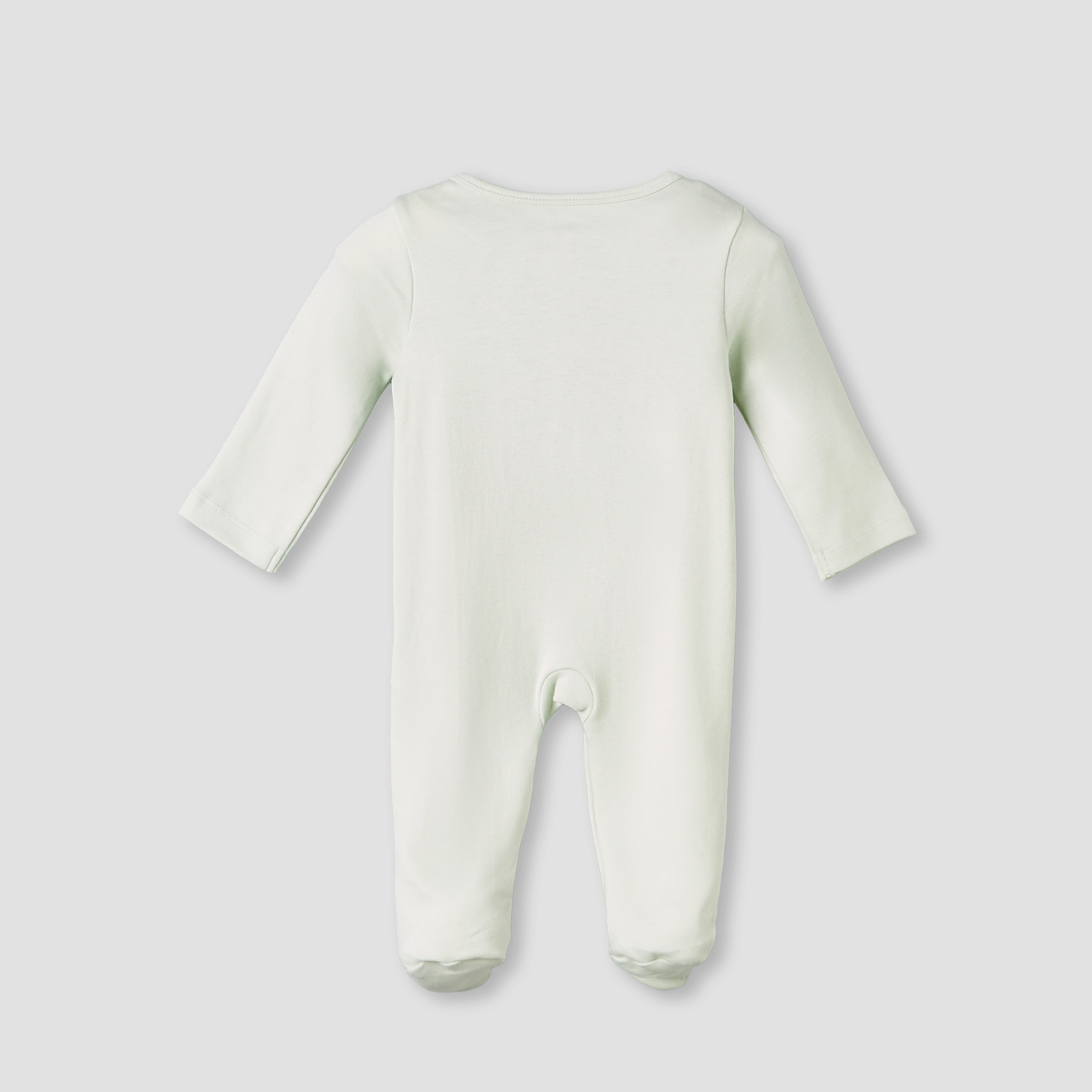 Pack of 3 Juniors Cotton Round Neck Long Sleeves Sleepsuit with Zip Closure