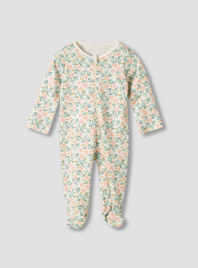 Juniors Floral Print Sleepsuit with Long Sleeves - Set of 5-baby-girls-clothing-nightwear-sleepsuits-image-4