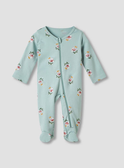 Juniors Floral Print Sleepsuit with Long Sleeves - Set of 5-baby-girls-clothing-nightwear-sleepsuits-image-6