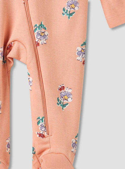 Juniors Floral Print Sleepsuit with Long Sleeves - Set of 5-baby-girls-clothing-nightwear-sleepsuits-image-8