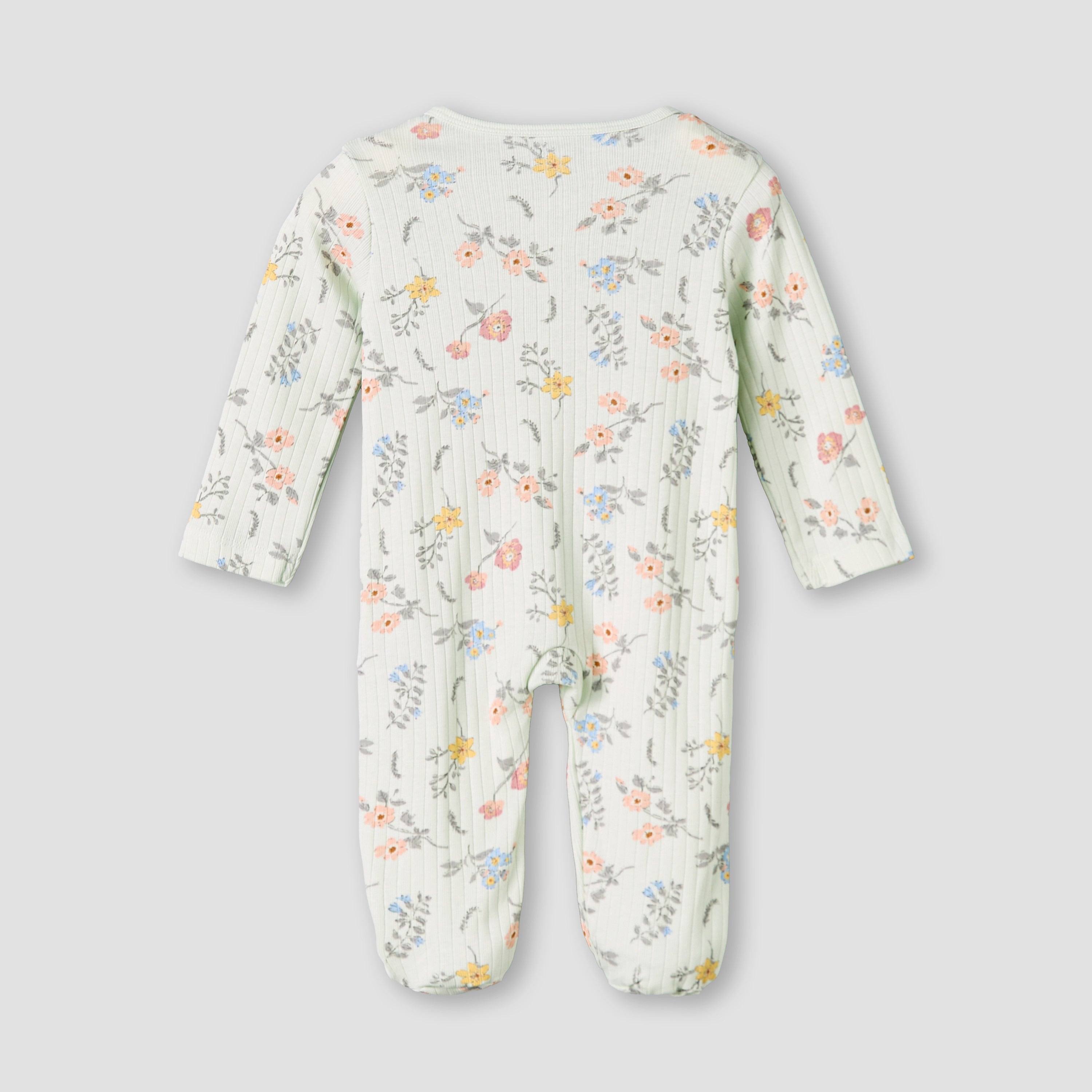Pack of 3 Juniors Cotton Round Neck Long Sleeves Sleepsuit with Zip Closure