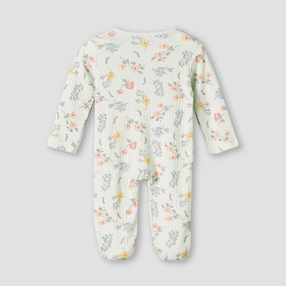 Pack of 3 Juniors Cotton Round Neck Long Sleeves Sleepsuit with Zip Closure