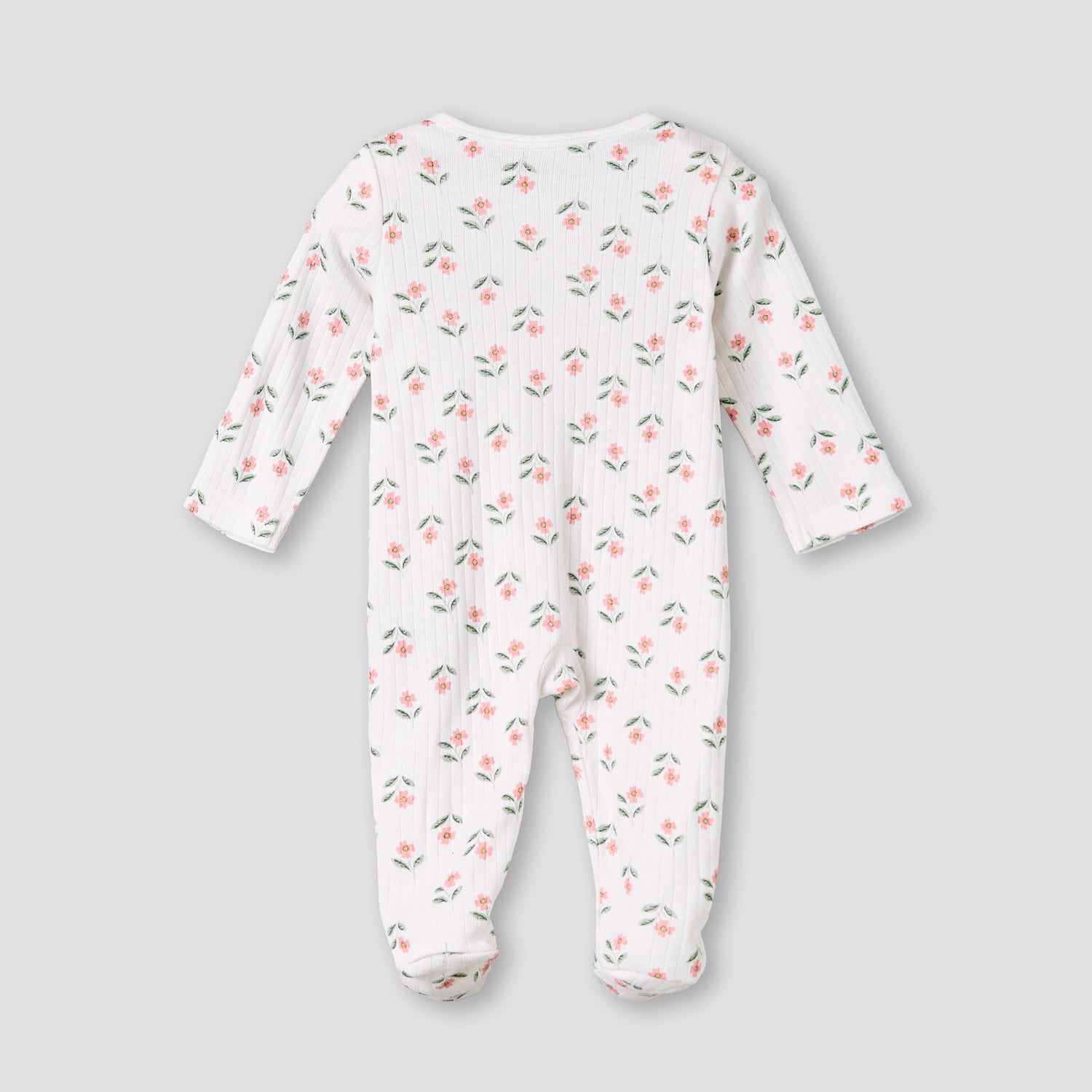 Pack of 3 Juniors Cotton Round Neck Long Sleeves Sleepsuit with Zip Closure