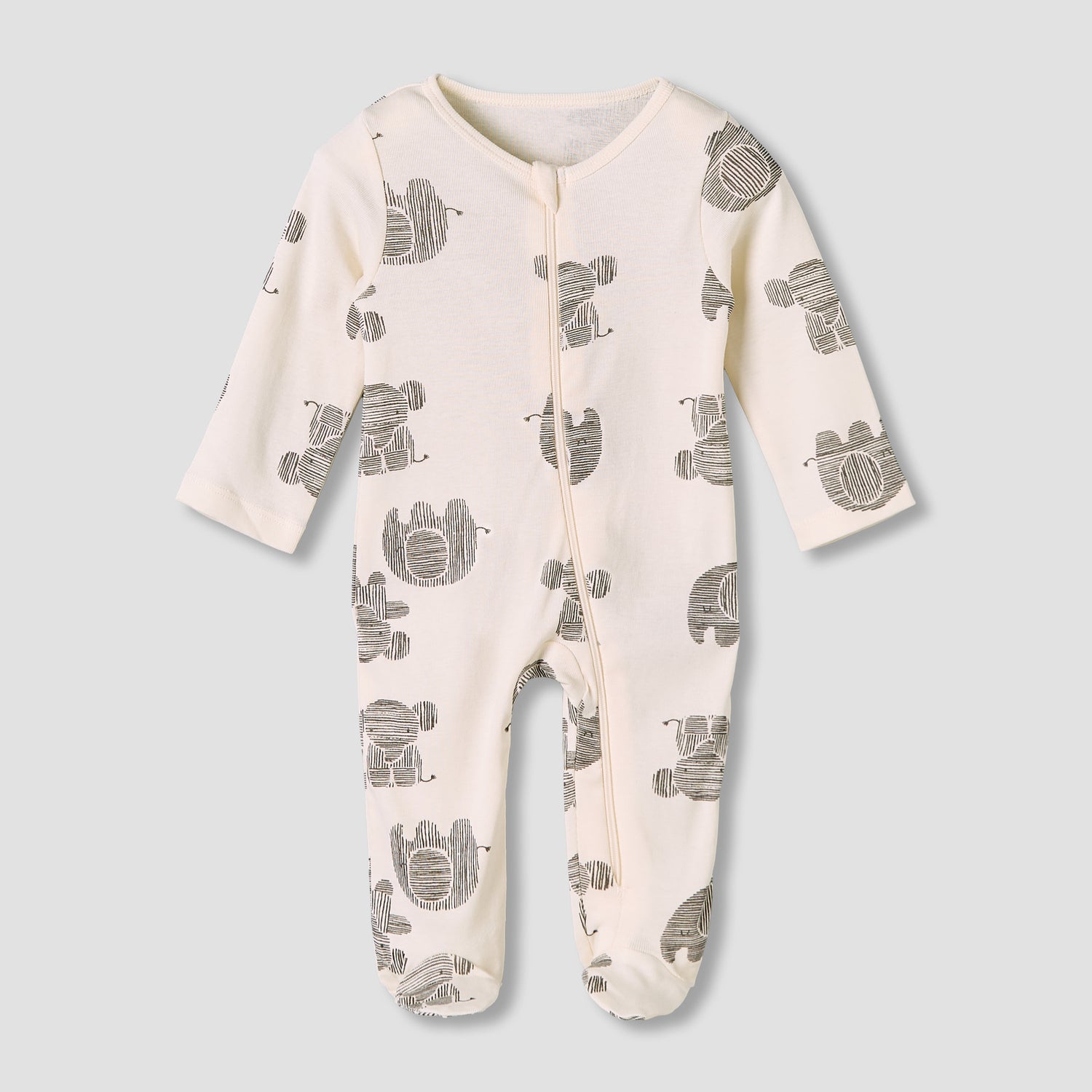 Pack of 3 Juniors Round Neck Long Sleeves Sleepsuit with Print