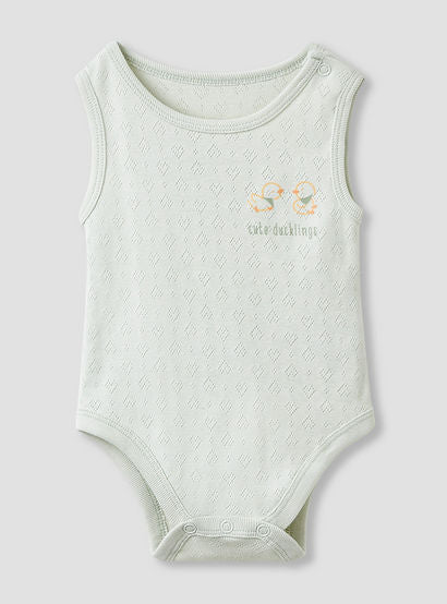 Juniors Round Neck Bodysuit with Snap Button Closure - Cotton - Sleeveless - Set of 5-promo_babyshop_Buy2for115_UAE130126-image-4