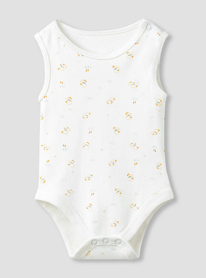 Juniors Round Neck Bodysuit with Snap Button Closure - Cotton - Sleeveless - Set of 5-promo_babyshop_Buy2for115_UAE130126-image-5