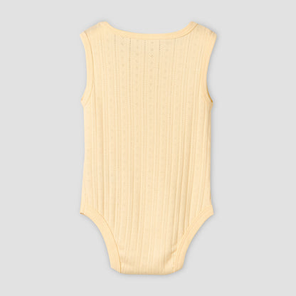 Pack of 5 Juniors Cotton Sleeveless Bodysuit with Fun Print