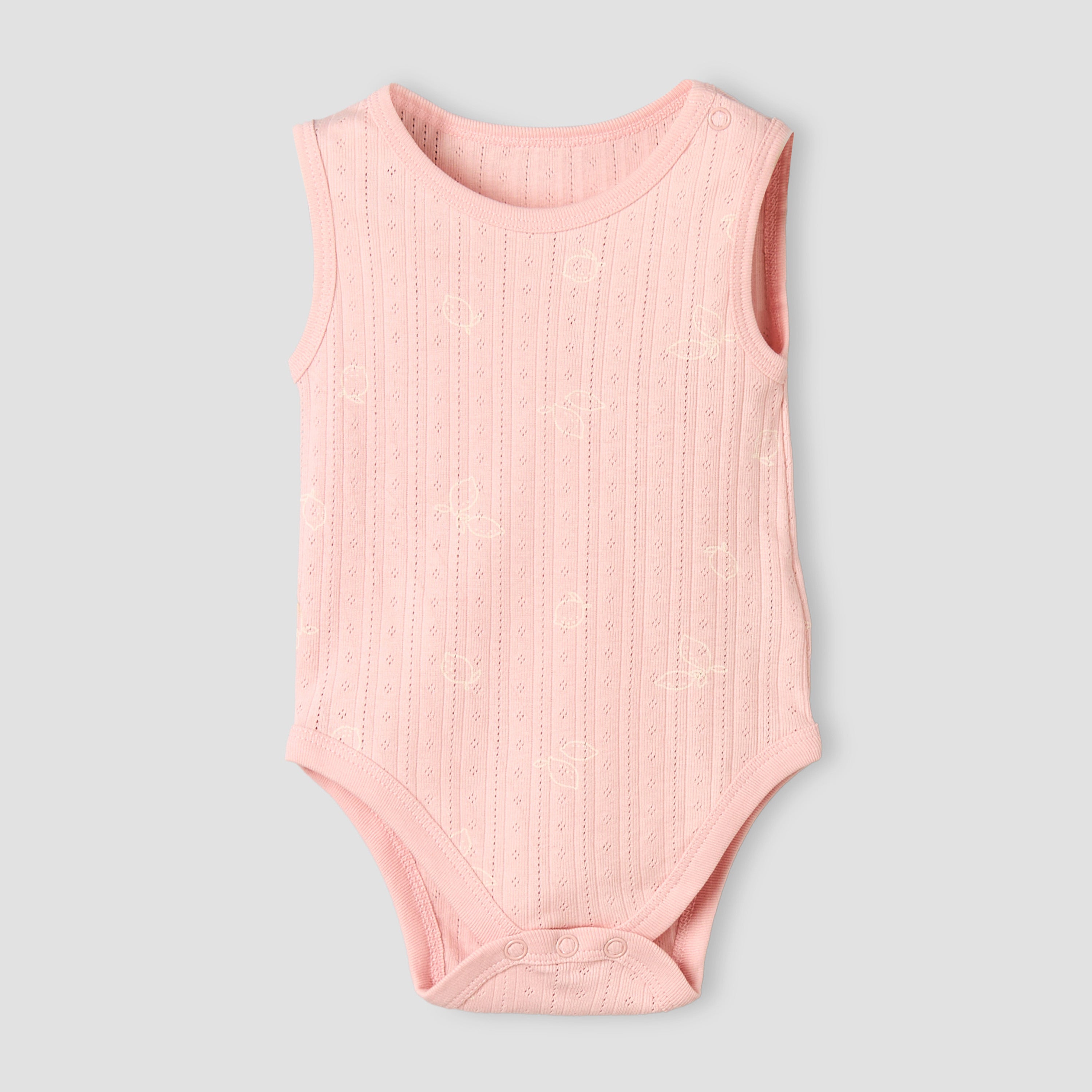 Pack of 5 Juniors Cotton Sleeveless Bodysuit with Fun Print