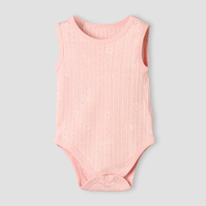Pack of 5 Juniors Cotton Sleeveless Bodysuit with Fun Print
