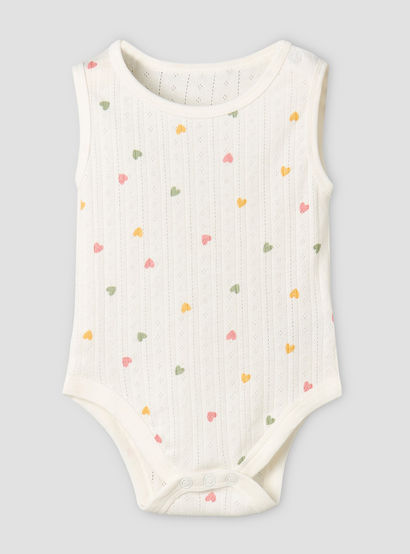 Pack of 5 Juniors Cotton Sleeveless Bodysuit with Fun Print-baby-girls-clothing-bodysuits-image-3