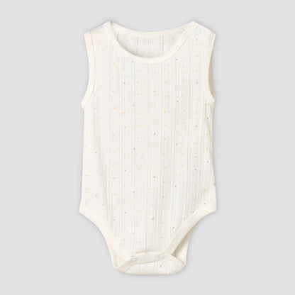 Pack of 5 Juniors Cotton Sleeveless Bodysuit with Fun Print