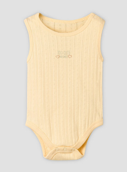 Pack of 5 Juniors Cotton Sleeveless Bodysuit with Fun Print-baby-girls-clothing-bodysuits-image-5