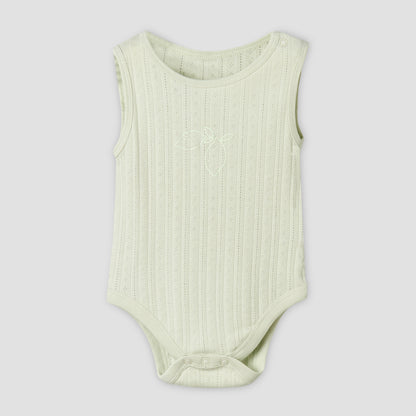 Pack of 5 Juniors Cotton Sleeveless Bodysuit with Fun Print