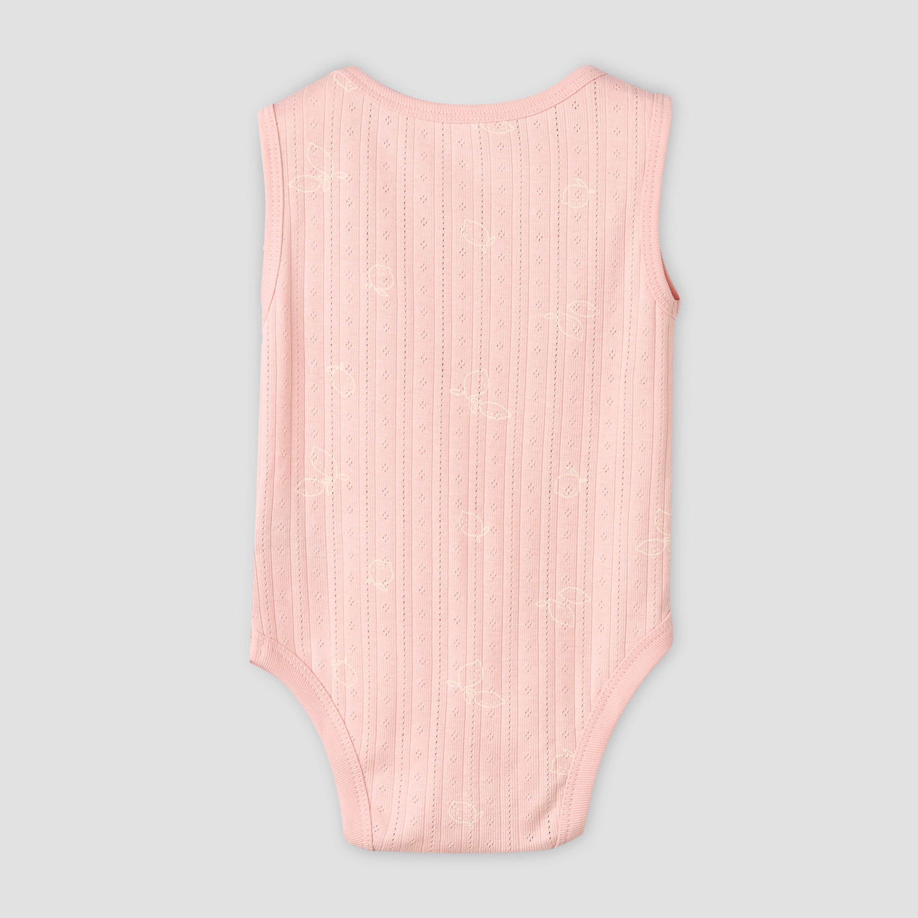Pack of 5 Juniors Cotton Sleeveless Bodysuit with Fun Print