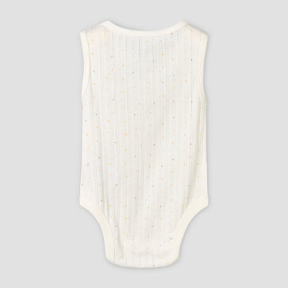 Pack of 5 Juniors Cotton Sleeveless Bodysuit with Fun Print