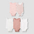 Juniors Round Neck Bodysuit with Snap Button Closure - Cotton - Sleeveless - Set of 5 - Pink / 12-18 mths