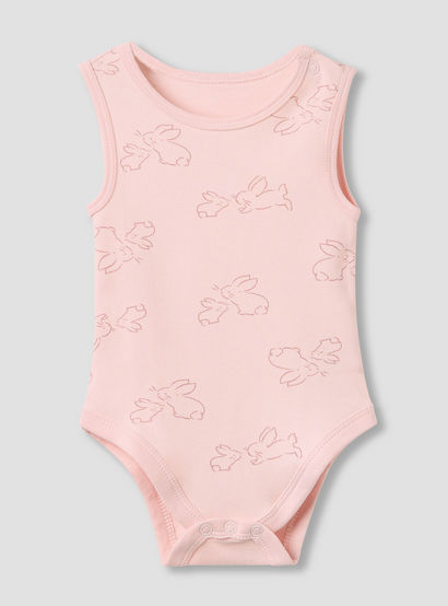 Juniors Round Neck Bodysuit with Snap Button Closure - Cotton - Sleeveless - Set of 5-promo_babyshop_Buy2for115_UAE130126-image-2