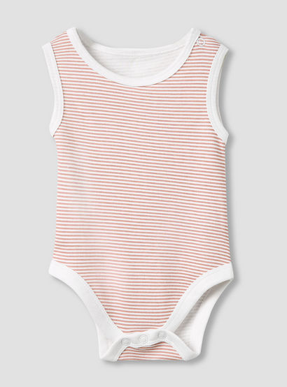 Juniors Round Neck Bodysuit with Snap Button Closure - Cotton - Sleeveless - Set of 5-promo_babyshop_Buy2for115_UAE130126-image-3