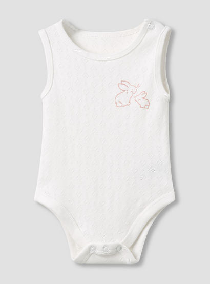 Juniors Round Neck Bodysuit with Snap Button Closure - Cotton - Sleeveless - Set of 5-promo_babyshop_Buy2for115_UAE130126-image-4