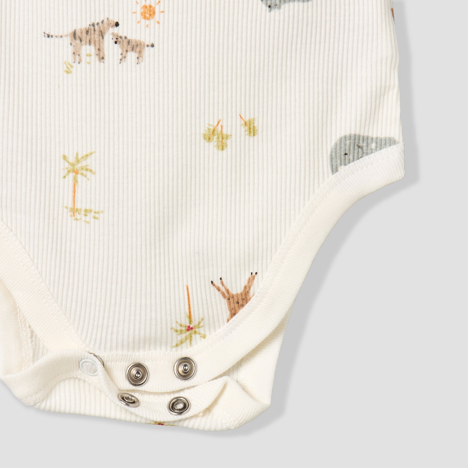 Pack of 5 Juniors Round Neck Sleeveless Bodysuit with Animal Print