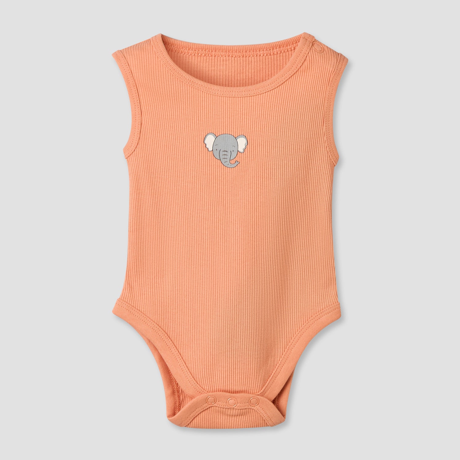 Pack of 5 Juniors Round Neck Sleeveless Bodysuit with Animal Print