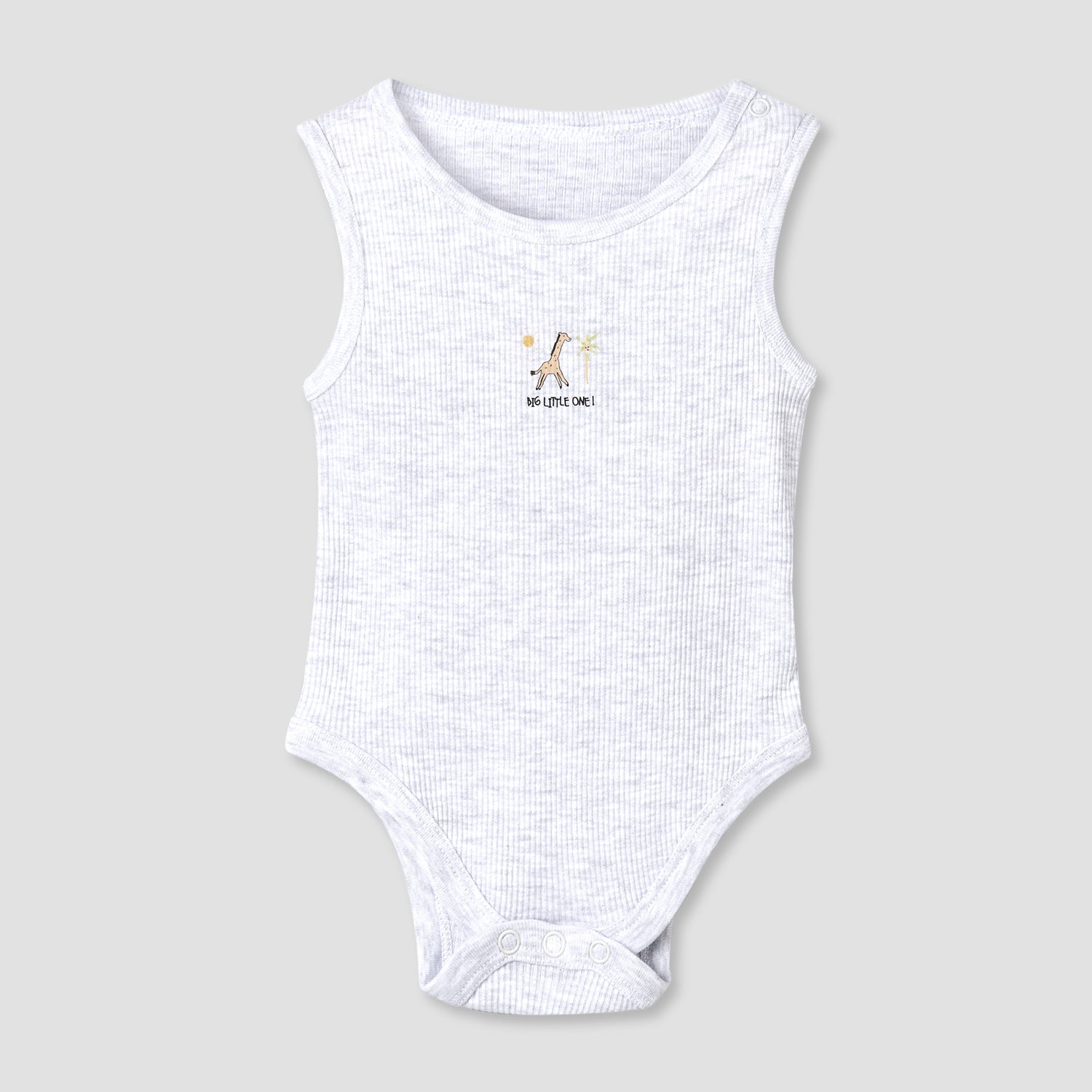 Pack of 5 Juniors Round Neck Sleeveless Bodysuit with Animal Print
