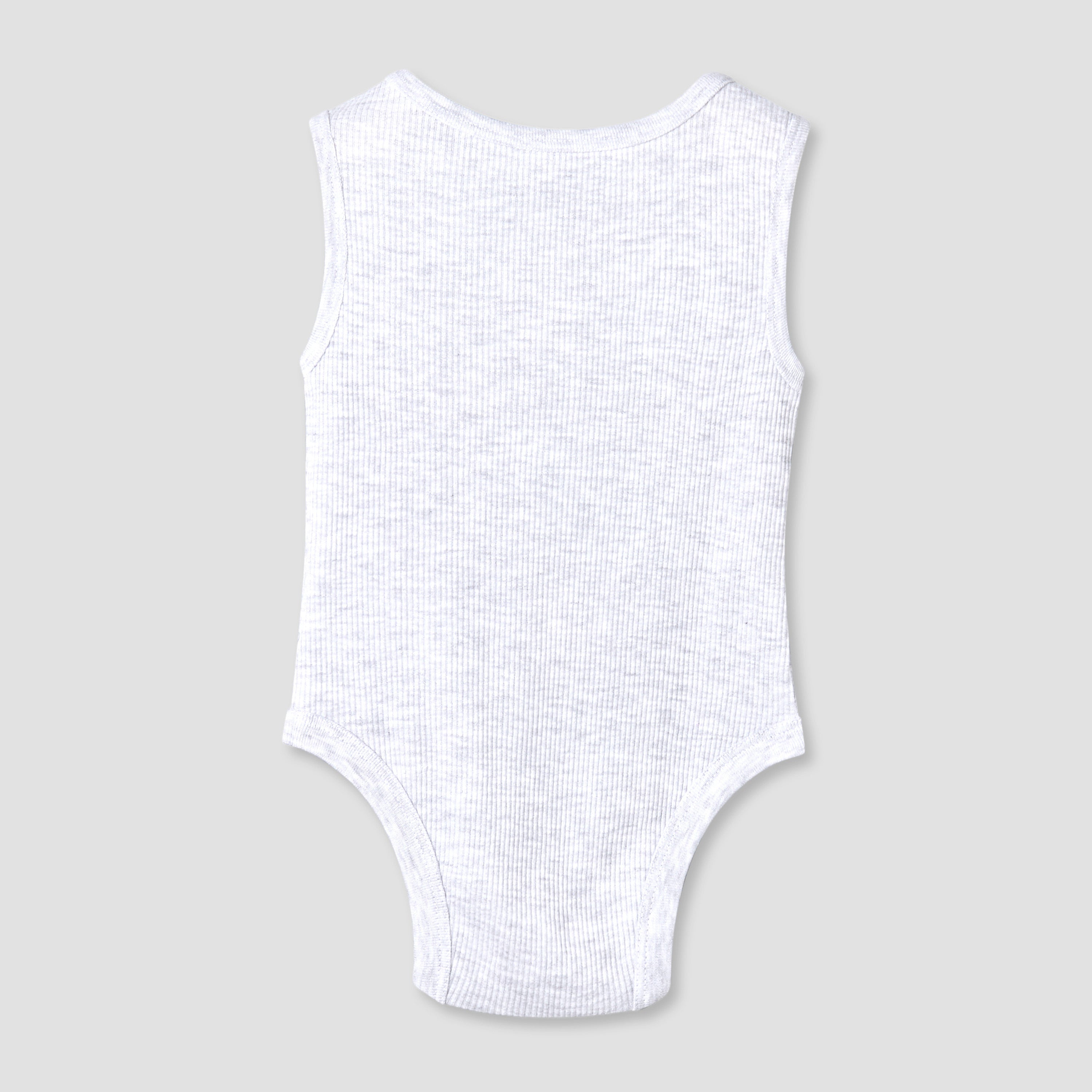 Pack of 5 Juniors Round Neck Sleeveless Bodysuit with Animal Print