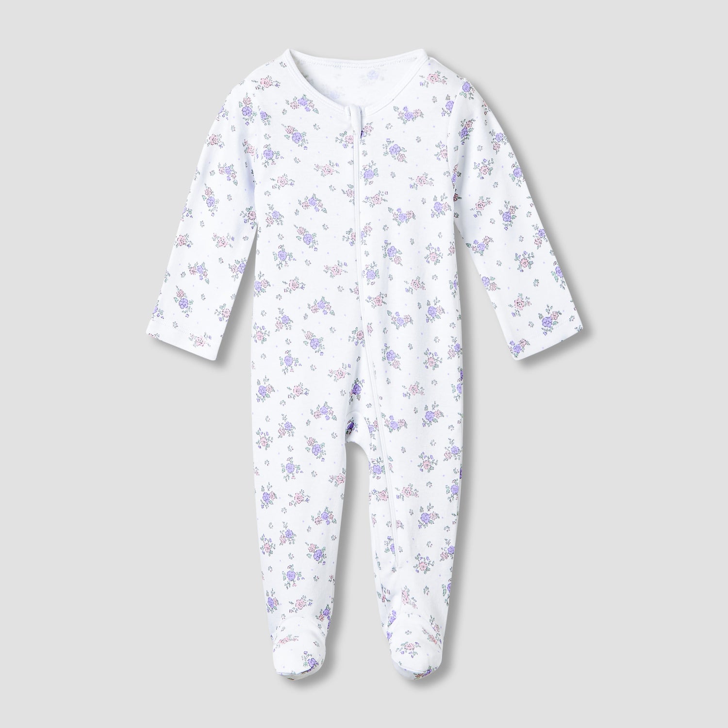 Juniors Cotton Round Neck Long Sleeves Sleepsuit with Fun Print, Set of 5