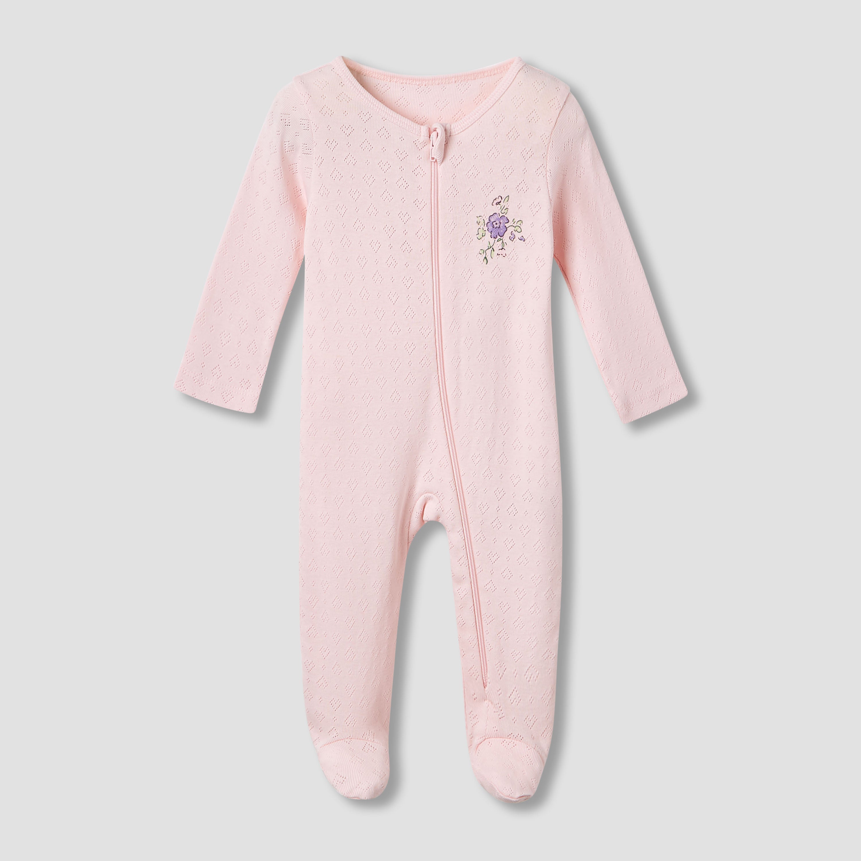Juniors Cotton Round Neck Long Sleeves Sleepsuit with Fun Print, Set of 5