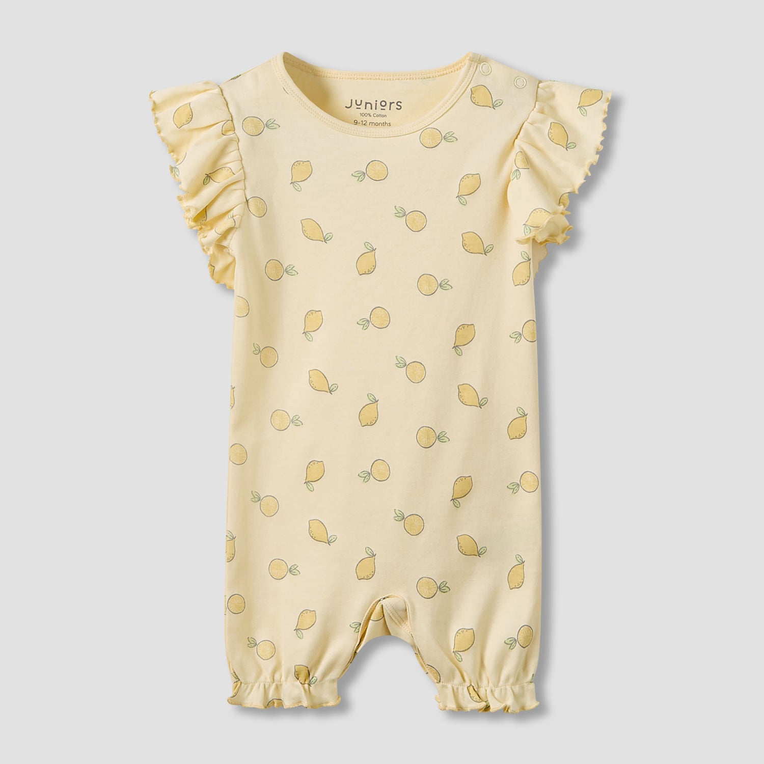 Juniors Crew Neck Romper with Print - Cotton - Short Sleeves - Set of 3