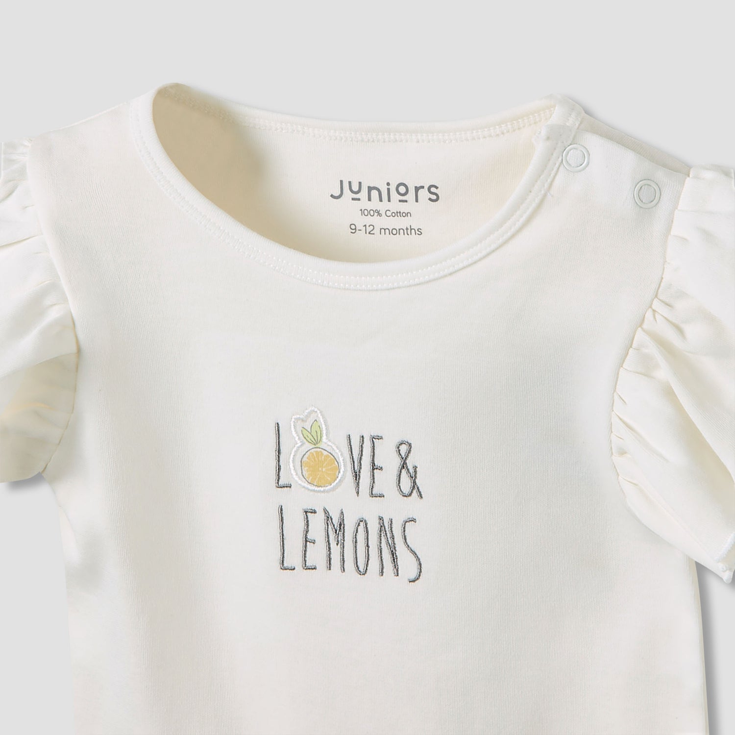 Juniors Crew Neck Romper with Print - Cotton - Short Sleeves - Set of 3