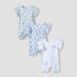 Juniors Crew Neck Romper with Print - Cotton - Short Sleeves - Set of 3 - Multicolour / 12-18 mths