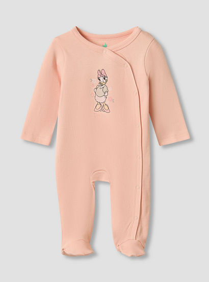 Disney Round Neck Sleepsuit with Closed Feet - Cotton - Long Sleeves - Set of 3-baby-girls-clothing-nightwear-sleepsuits-image-3