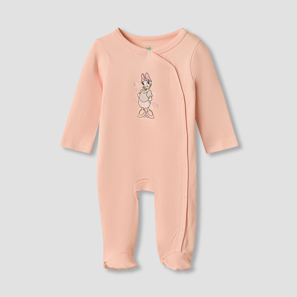 Disney Round Neck Sleepsuit with Closed Feet - Cotton - Long Sleeves - Set of 3