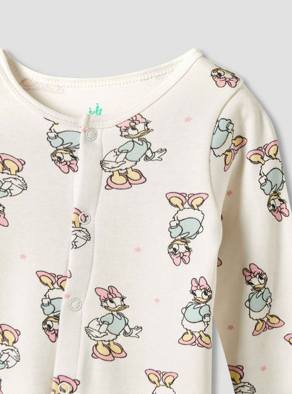 Disney Round Neck Sleepsuit with Closed Feet - Cotton - Long Sleeves - Set of 3-baby-girls-clothing-nightwear-sleepsuits-image-5