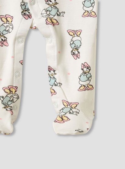 Disney Round Neck Sleepsuit with Closed Feet - Cotton - Long Sleeves - Set of 3-baby-girls-clothing-nightwear-sleepsuits-image-6