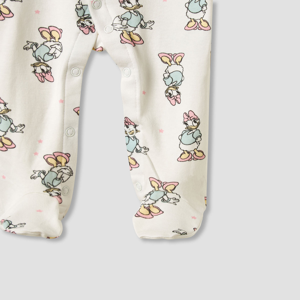 Disney Round Neck Sleepsuit with Closed Feet - Cotton - Long Sleeves - Set of 3