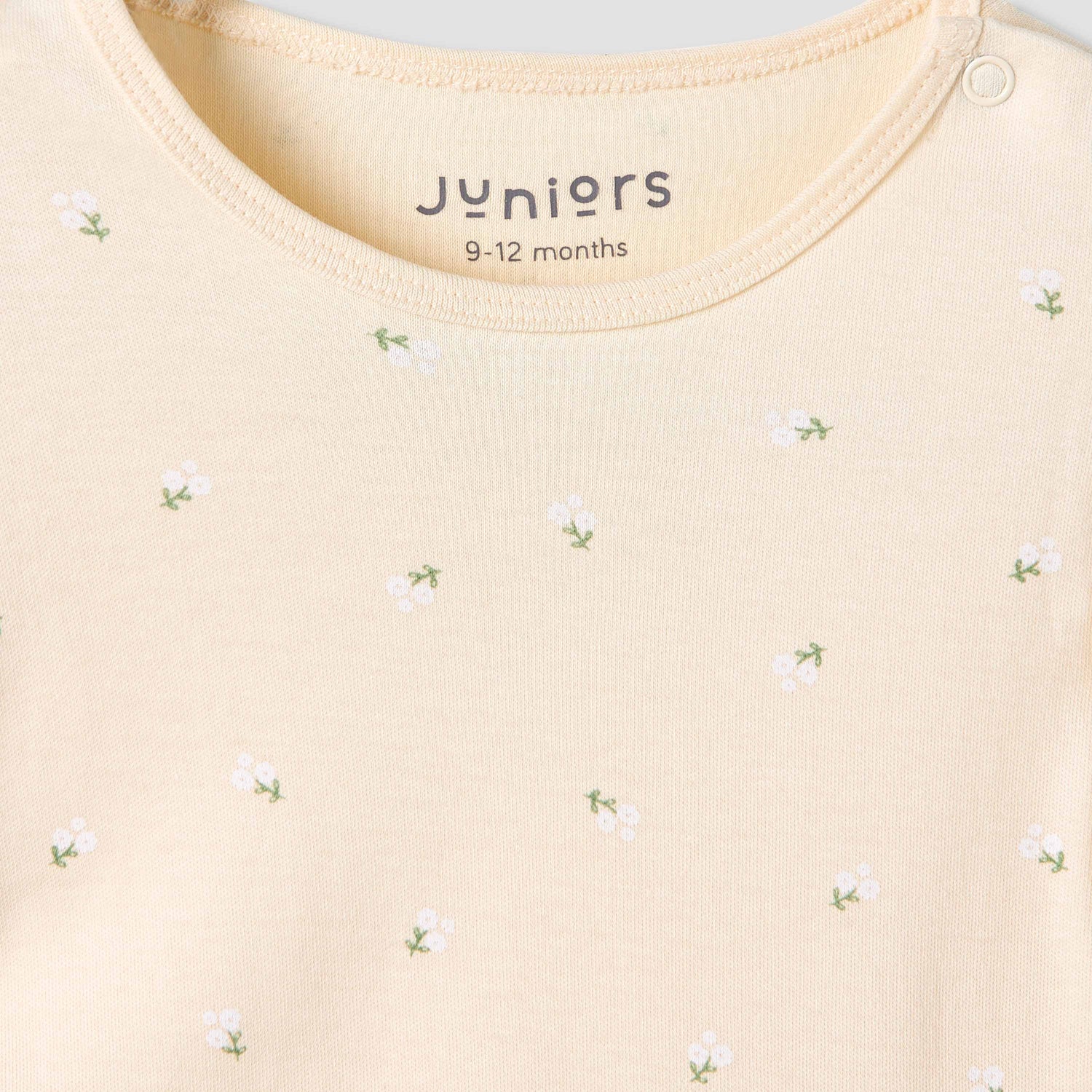 Juniors Crew Neck Romper with Print - Cotton - Short Sleeves - Set of 3