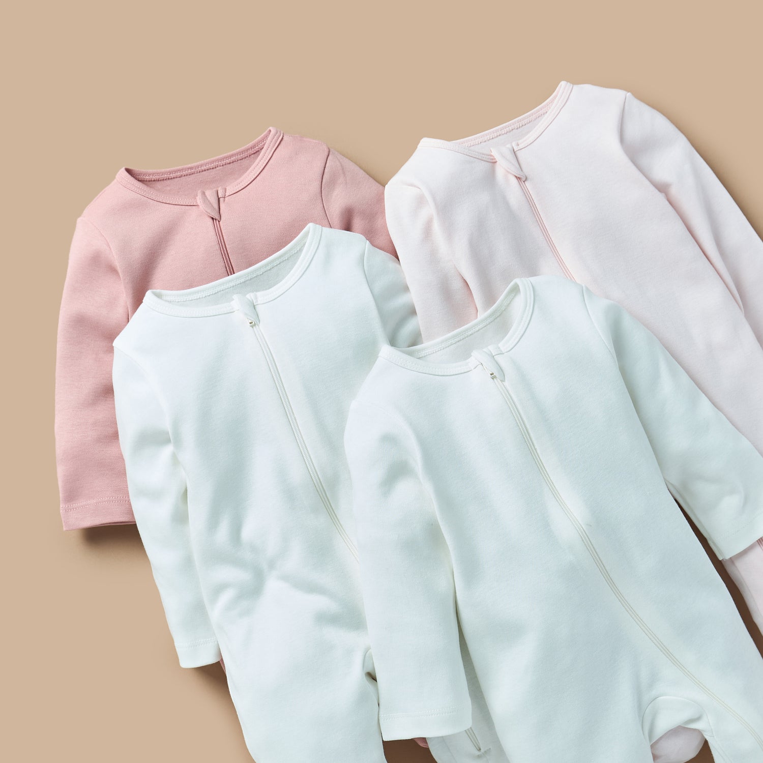 Juniors Solid Closed Feet Sleepsuit with Long Sleeves - Set of 7