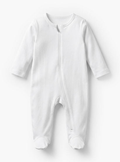 Juniors Solid Closed Feet Sleepsuit with Long Sleeves - Set of 7-baby-girls-clothing-nightwear-sleepsuits-image-4