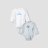Juniors Crew Neck Bodysuit with Vehicle Print - Cotton - Long Sleeves - Multicolour / 12-18 mths