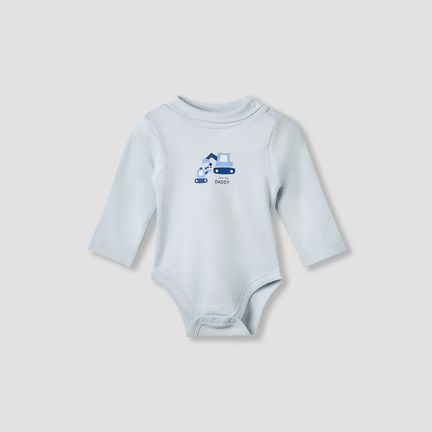 Juniors Crew Neck Bodysuit with Vehicle Print - Cotton - Long Sleeves