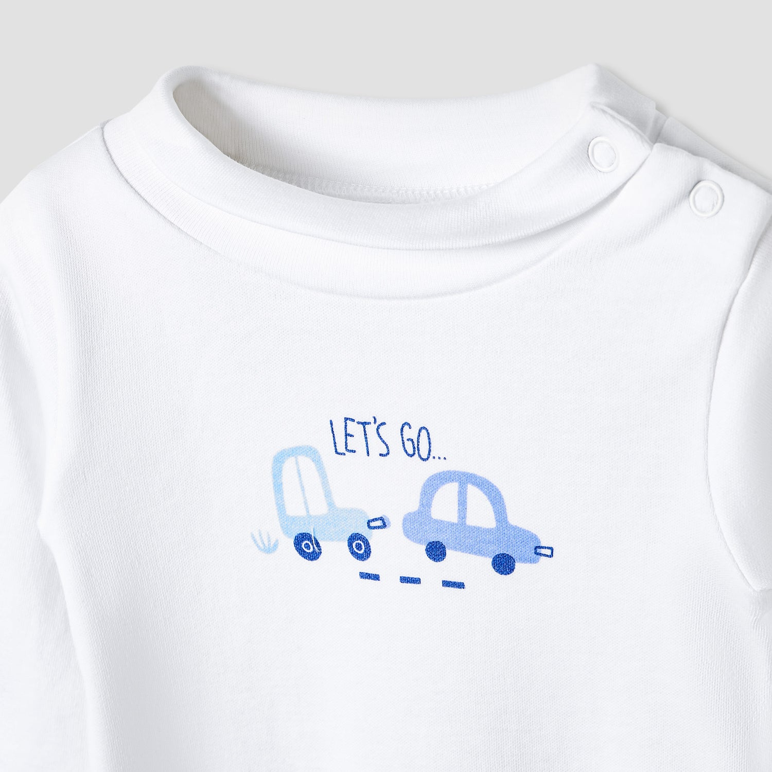 Juniors Crew Neck Bodysuit with Vehicle Print - Cotton - Long Sleeves