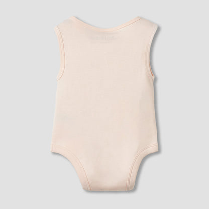 Juniors Round Neck Bodysuit with Snap Button Closure - Cotton - Sleeveless