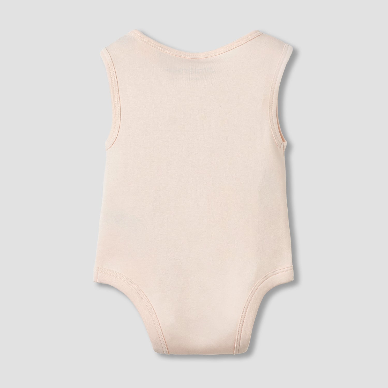 Juniors Round Neck Bodysuit with Snap Button Closure - Cotton - Sleeveless